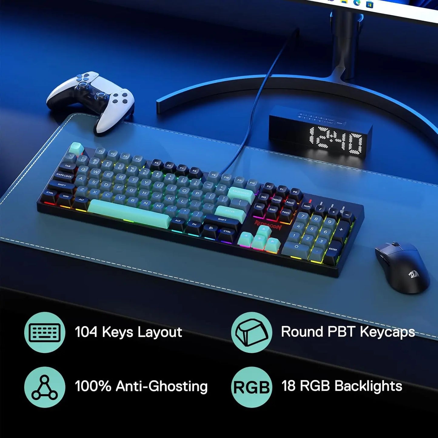 Redragon SURARA K582 SE – Full-Size Mechanical Gaming Keyboard hosted by KlickieKeyz
