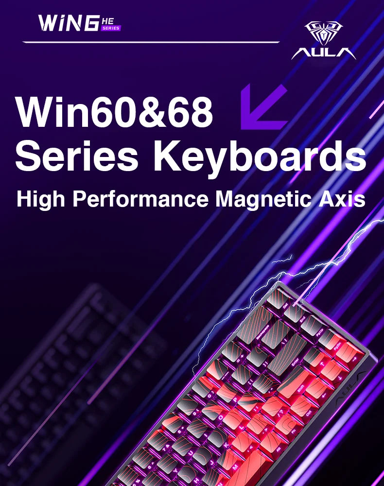 AULA WIN60 / WIN68 HE Esports Magnetic Switch Keyboard – Rapid Trigger 8K Return hosted by KlickieKeyz