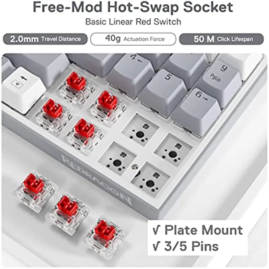Redragon POLLUX K628 – 75% Wired Mechanical Keyboard hosted by KlickieKeyz