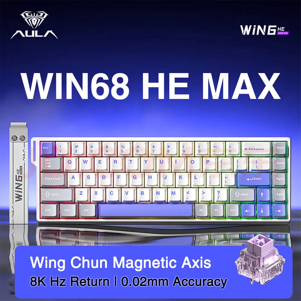 AULA WIN60 / WIN68 HE Esports Magnetic Switch Keyboard – Rapid Trigger 8K Return hosted by KlickieKeyz