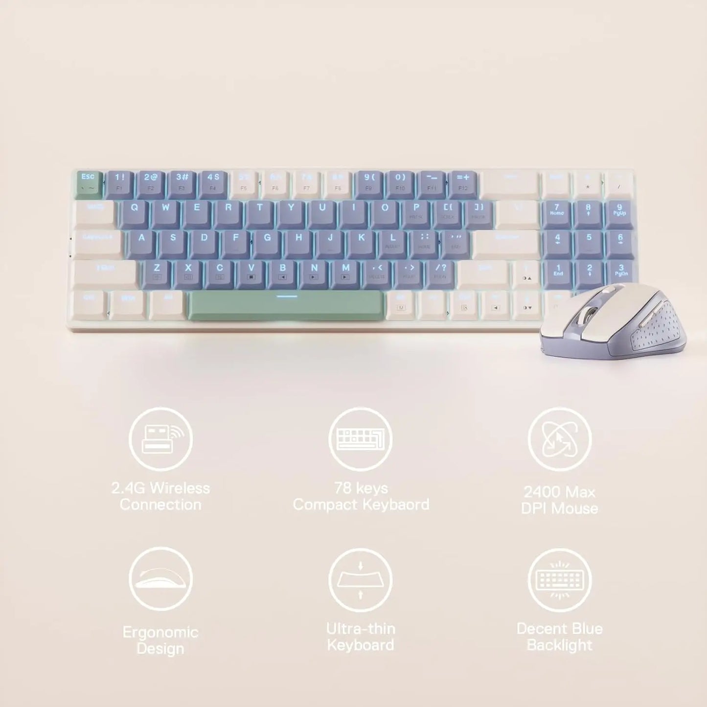 Redragon BS8772 – Wireless Keyboard and Mouse Combo hosted by KlickieKeyz