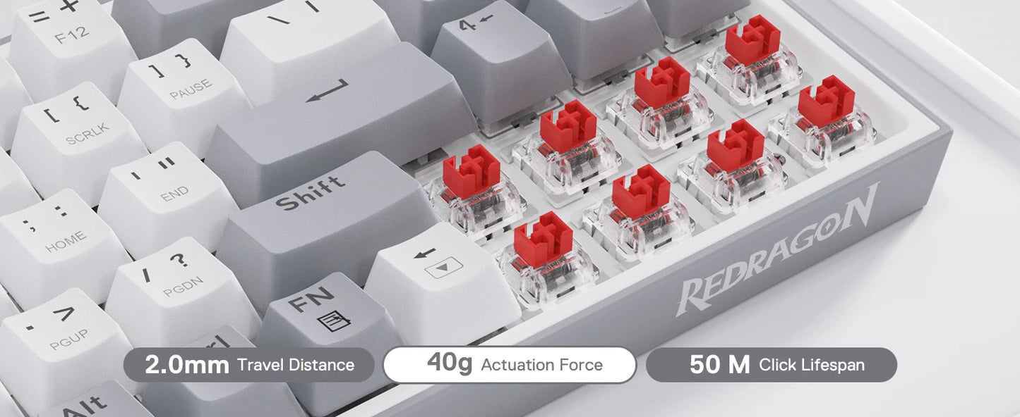 Redragon POLLUX K628 – 75% Wired Mechanical Keyboard hosted by KlickieKeyz