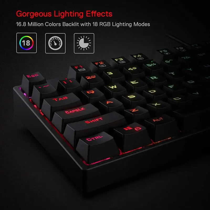 Redragon SURARA K582 Wired Mechanical Gaming Keyboard – Quiet Red Switches by Redragon | Hosted by KlickieKeyz