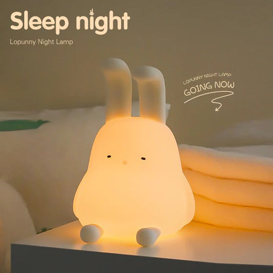 Color-Changing Cat, Long Ear Bunny, and Color-Changing Rabbit – Cute Silicone Decorative Desk Lamps by KlickieKeyz