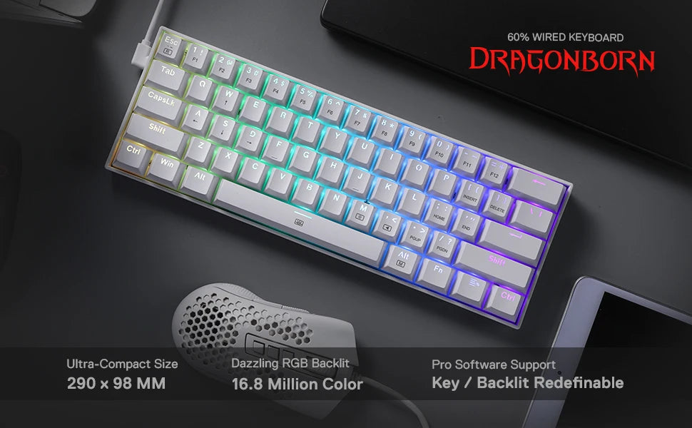 Redragon DRAGONBORN K630 – 60% Wired Mechanical Keyboard hosted by KlickieKeyz