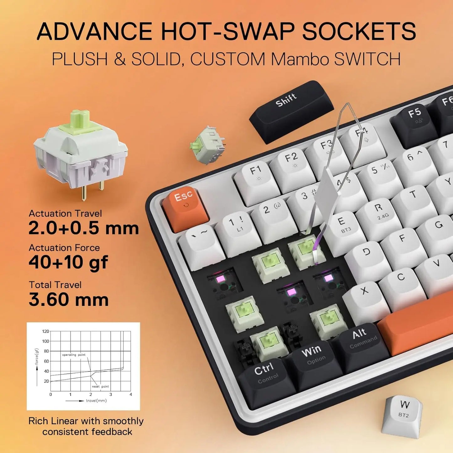 Redragon WYVERN K689 PRO Mechanical Keyboard – 3-Mode 104-Key Full Size by Redragon hosted by Klickiekeyz