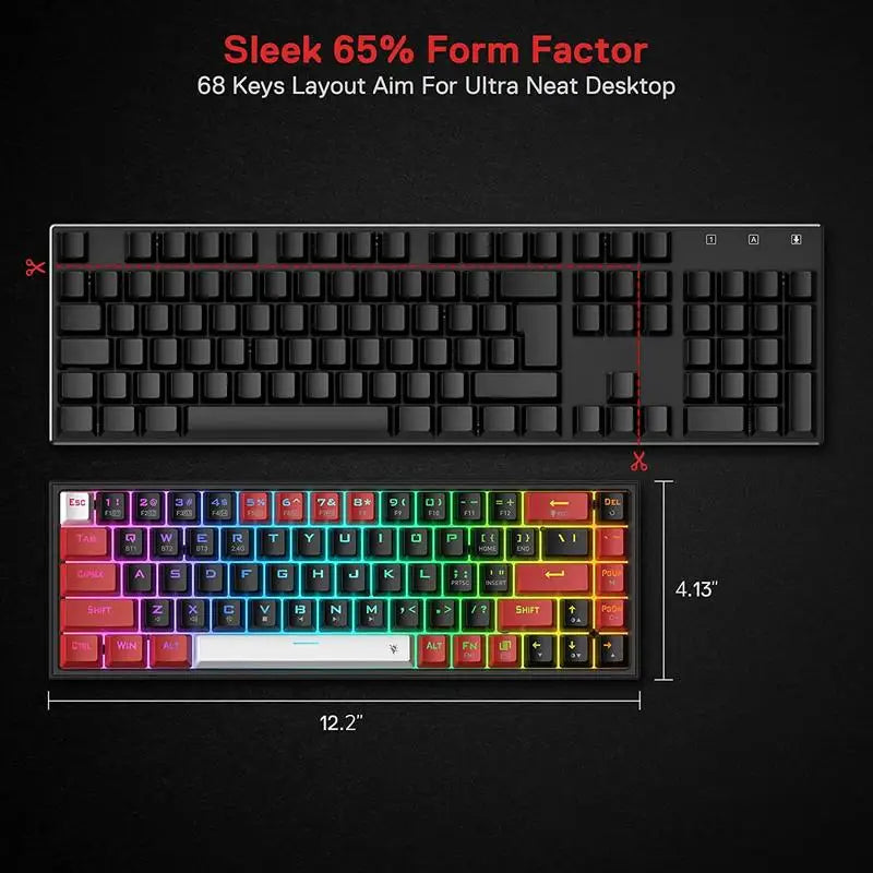 Redragon CASTOR K631 PRO – 65% Wireless RGB Gaming Keyboard hosted by KlickieKeyz