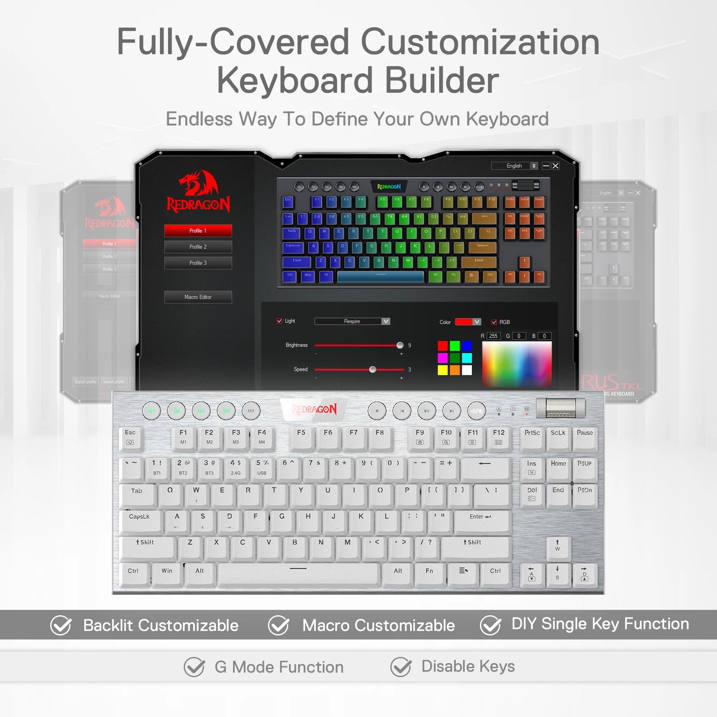 Redragon HORUS TKL K621 Low Profile Mechanical Keyboard – Redragon | Hosted by KlickieKeyz