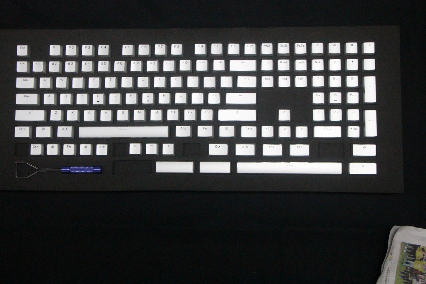 Aluminum Alloy Keycaps Full Set Custom Metal Gloss Transparent Point Keycaps 108/87keys XDA Artisan Key Cap Mechanical Keyboard