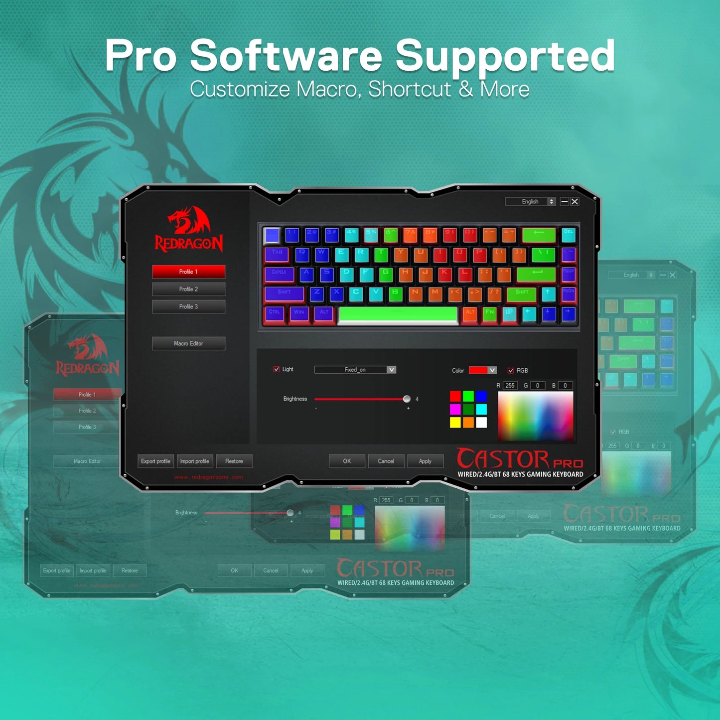 Redragon CASTOR K631 PRO – 65% Mint & White Wireless Keyboard hosted by KlickieKeyz