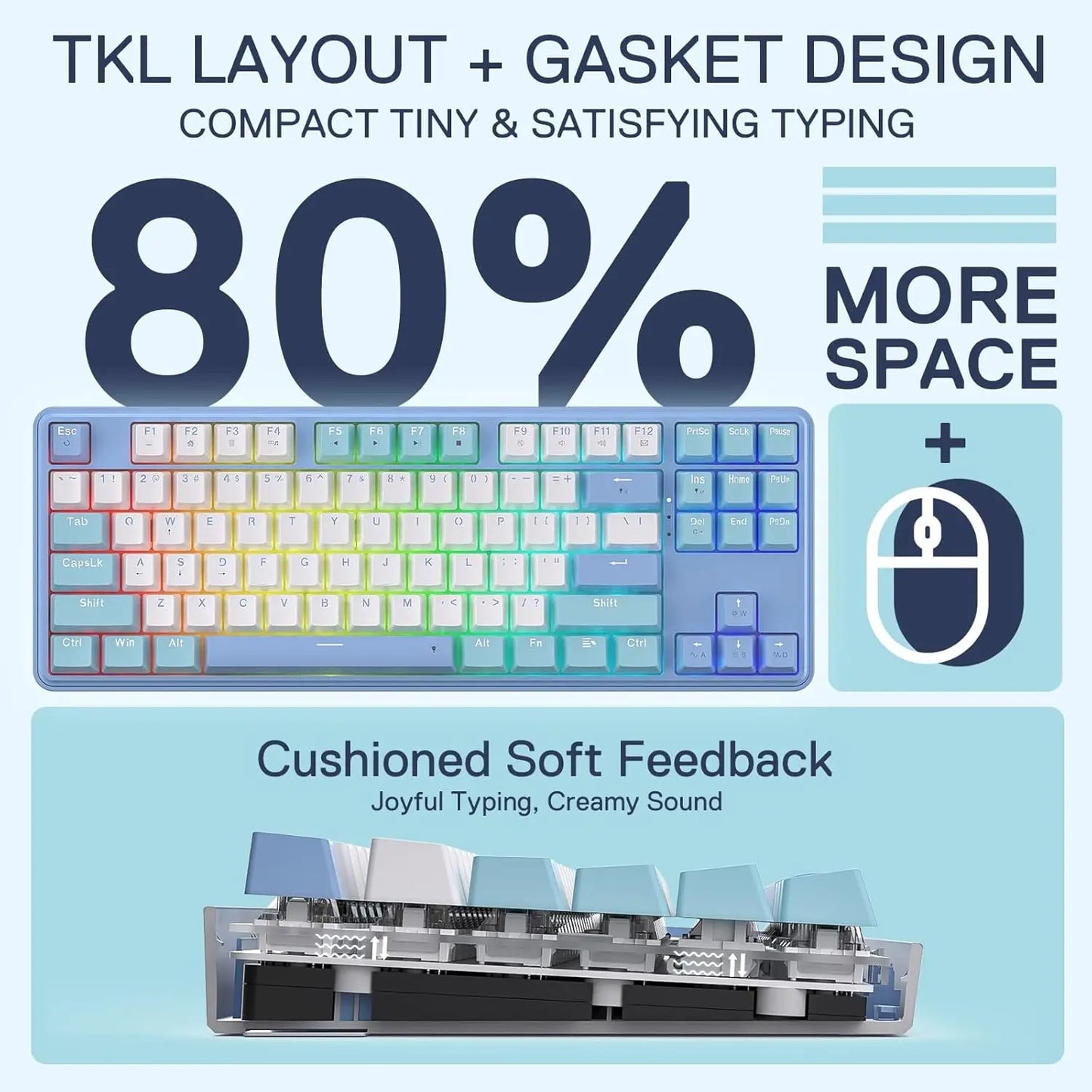 Redragon STAR BLADE K707 – 80% TKL Wired Mechanical Keyboard hosted by KlickieKeyz