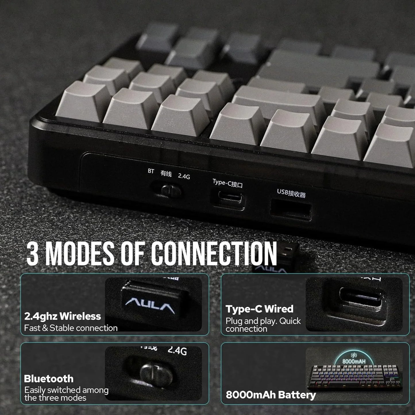 AULA F87pro Tri-Mode Gaming Keyboard – hosted by KlickieKeyz