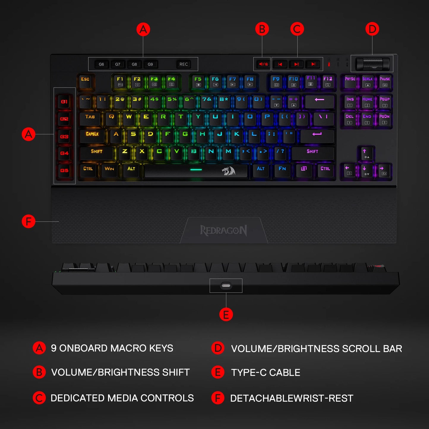 Redragon VISHNU K596 Wired Keyboard – hosted by KlickieKeyz