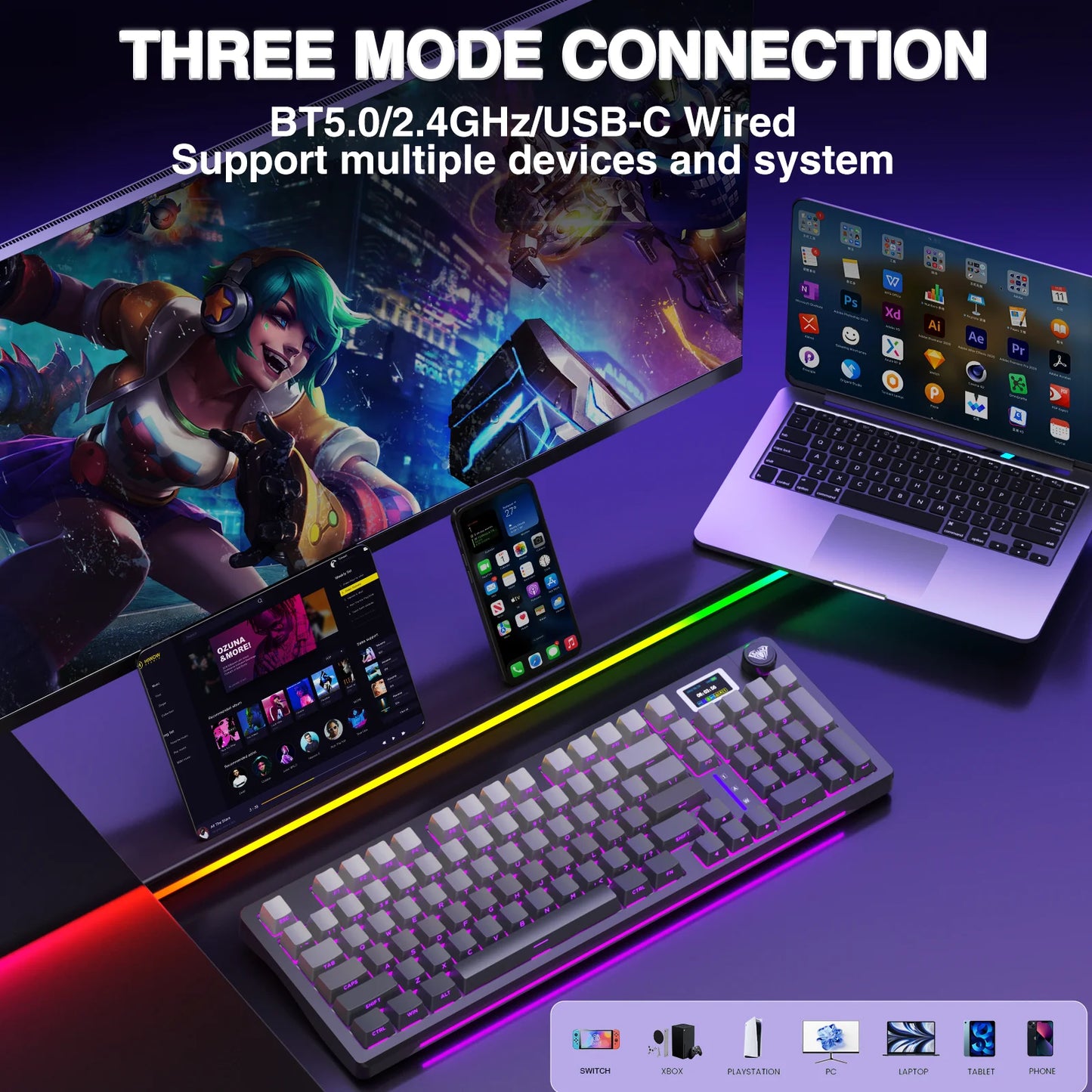 AULA S98pro – Wireless Mechanical Gaming Keyboard hosted by KlickieKeyz