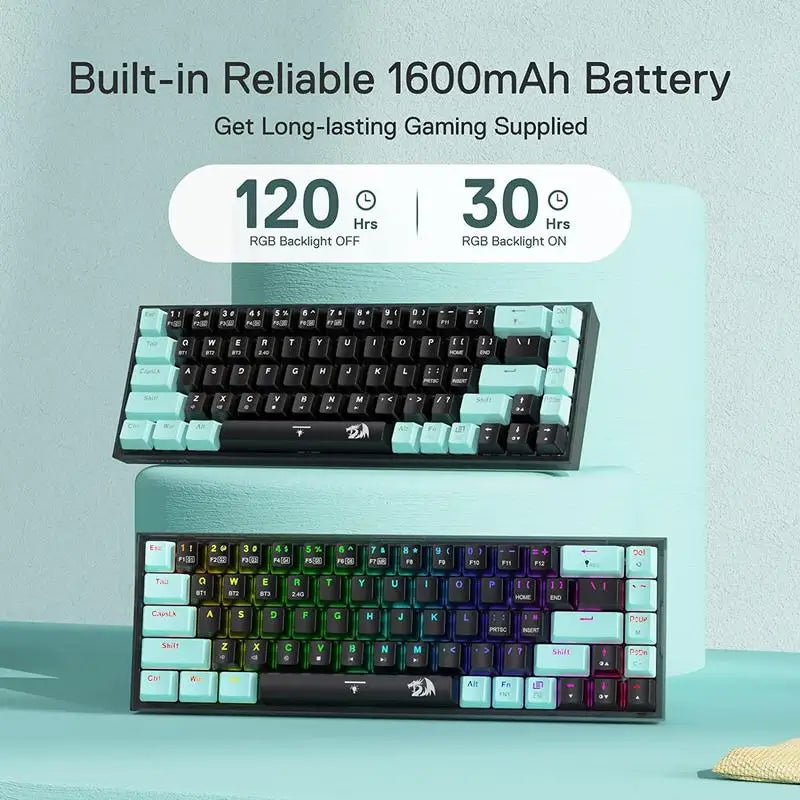 Redragon CASTOR K631 PRO SE Wireless Gaming Keyboard – Green 65% Layout by Redragon | Hosted by KlickieKeyz