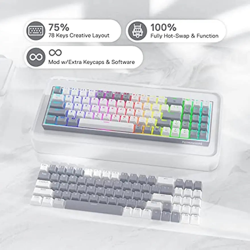 Redragon POLLUX K628 – 75% Wired Mechanical Keyboard hosted by KlickieKeyz
