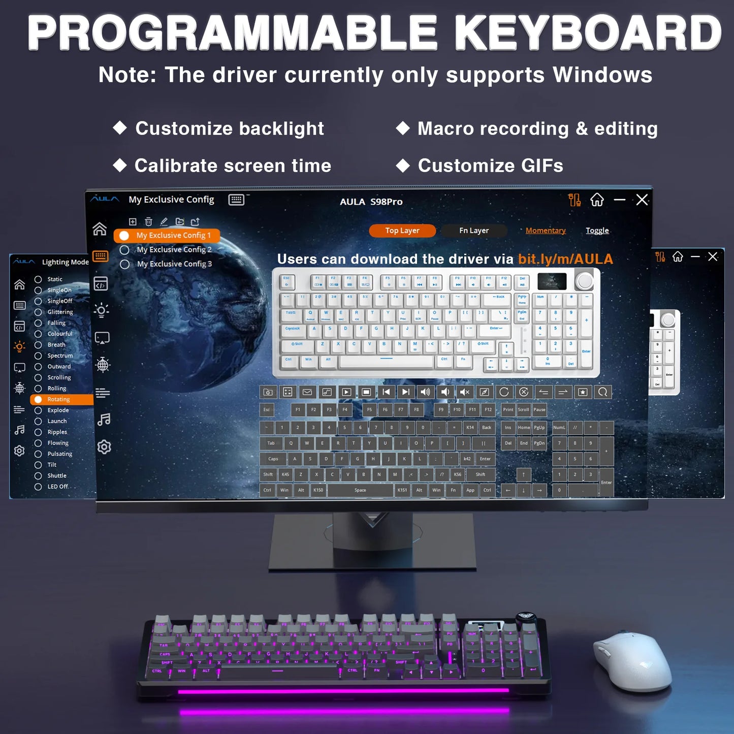 AULA S98pro – Wireless Mechanical Gaming Keyboard hosted by KlickieKeyz