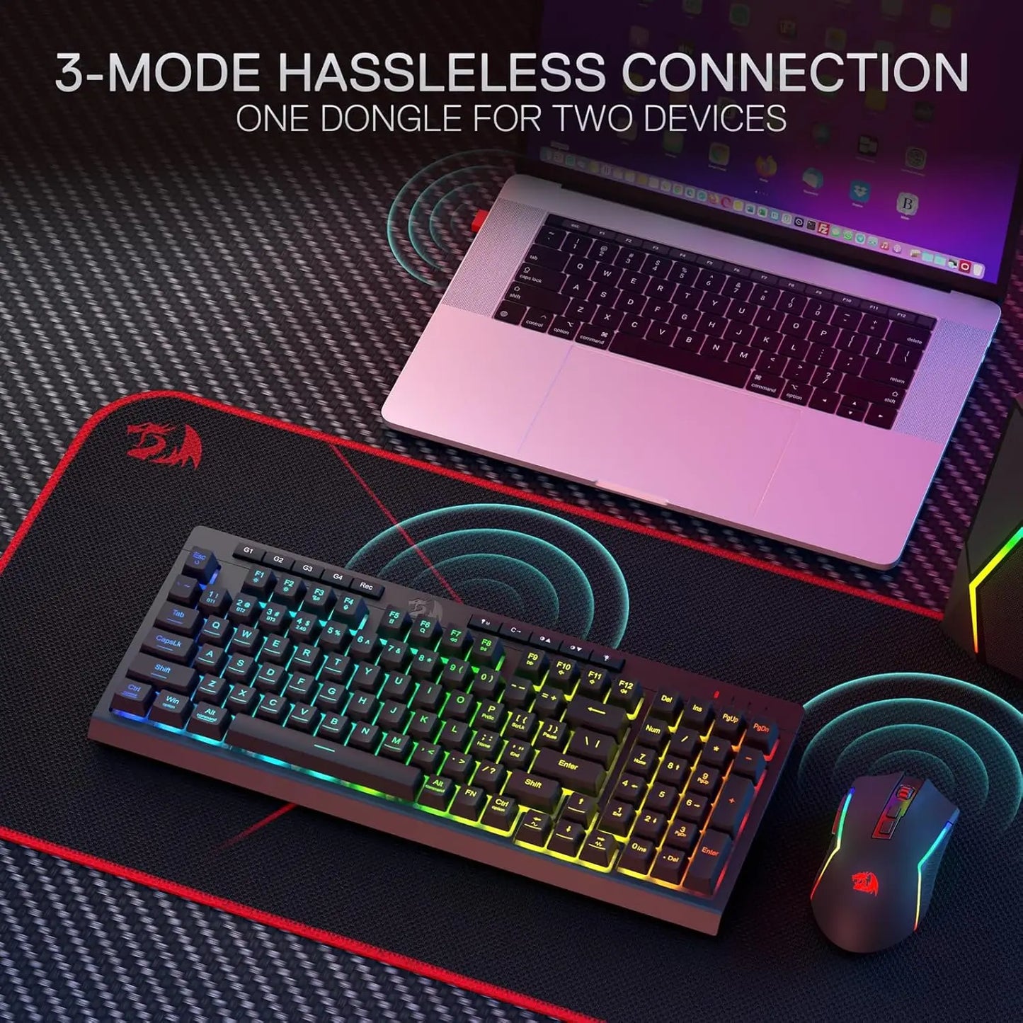 Redragon RYLO PRO S142 – Membrane Gaming Keyboard & Mouse Tri-Mode Combo hosted by KlickieKeyz