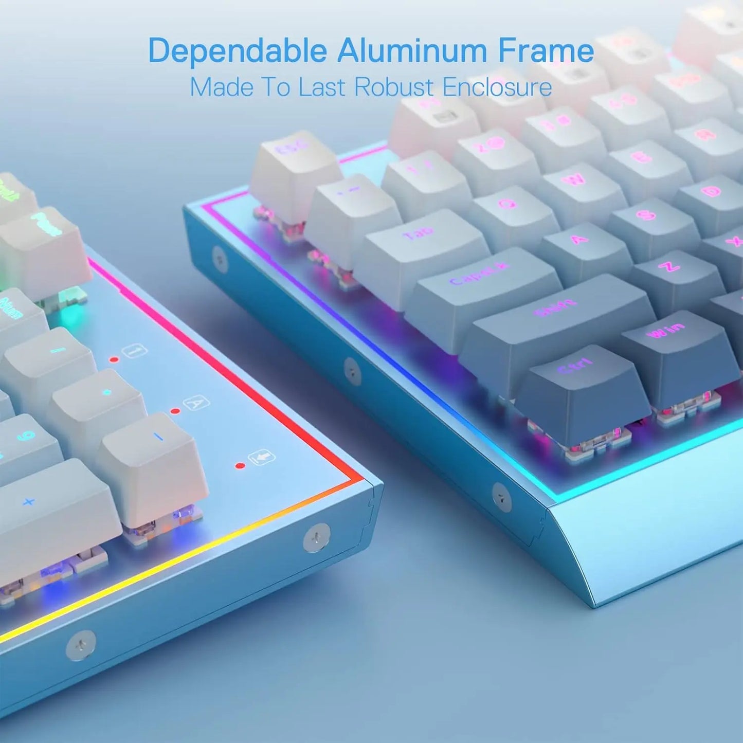 Redragon BLUESIREN K654 Wired RGB Mechanical Gaming Keyboard – full-size 104 key by Redragon hosted by Klickiekeyz
