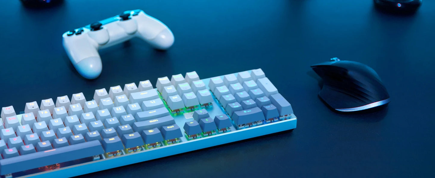 Redragon DEVARAJAS K556 SE Wired RGB Mechanical Keyboard – Full-Size 104 Keys by Redragon hosted by Klickiekeyz