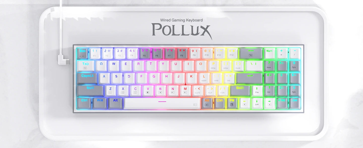 Redragon POLLUX K628 – 75% Wired Mechanical Keyboard hosted by KlickieKeyz