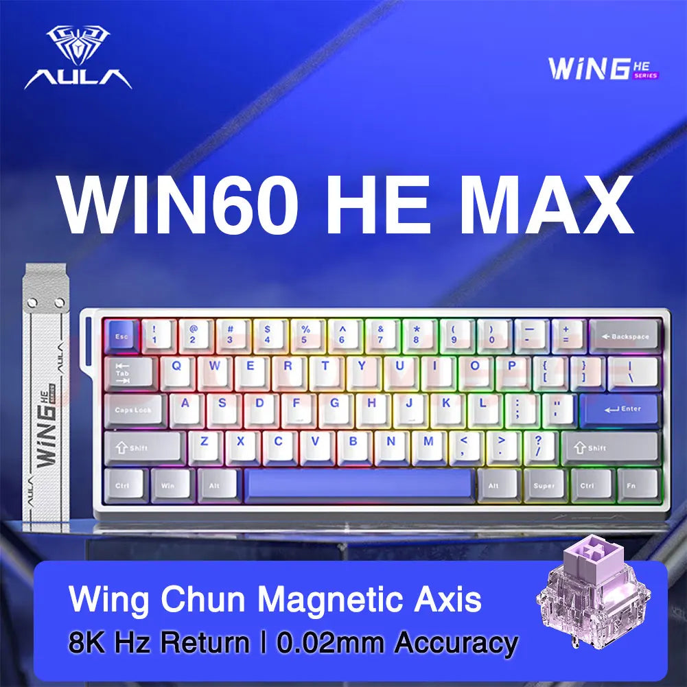 AULA WIN60 / WIN68 HE Esports Magnetic Switch Keyboard – Rapid Trigger 8K Return hosted by KlickieKeyz