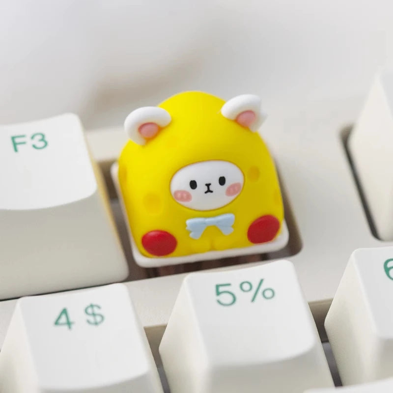 Cheese Mouse & Strawberry Mouse ESC Keycap by KlickieKeyz