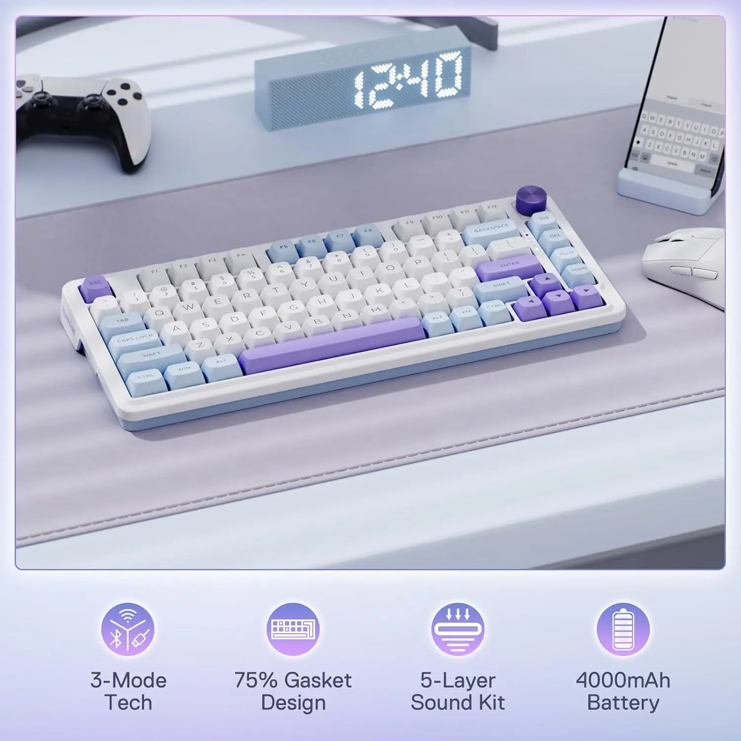 Redragon UCAL MAX K673 – 75% Mechanical Gaming Keyboard hosted by KlickieKeyz