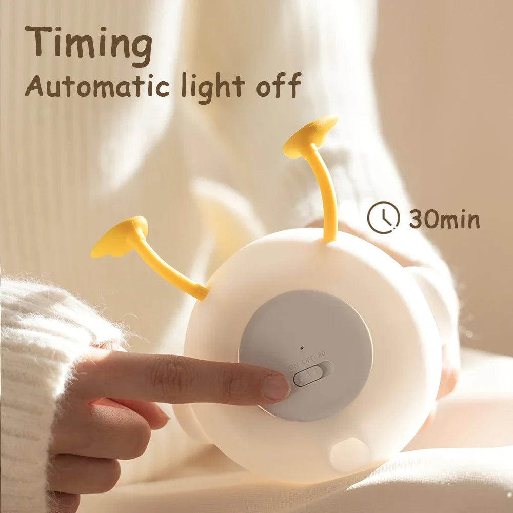 Cute Duck Silicone Night Light with Timer – USB Rechargeable by KlickieKeyz