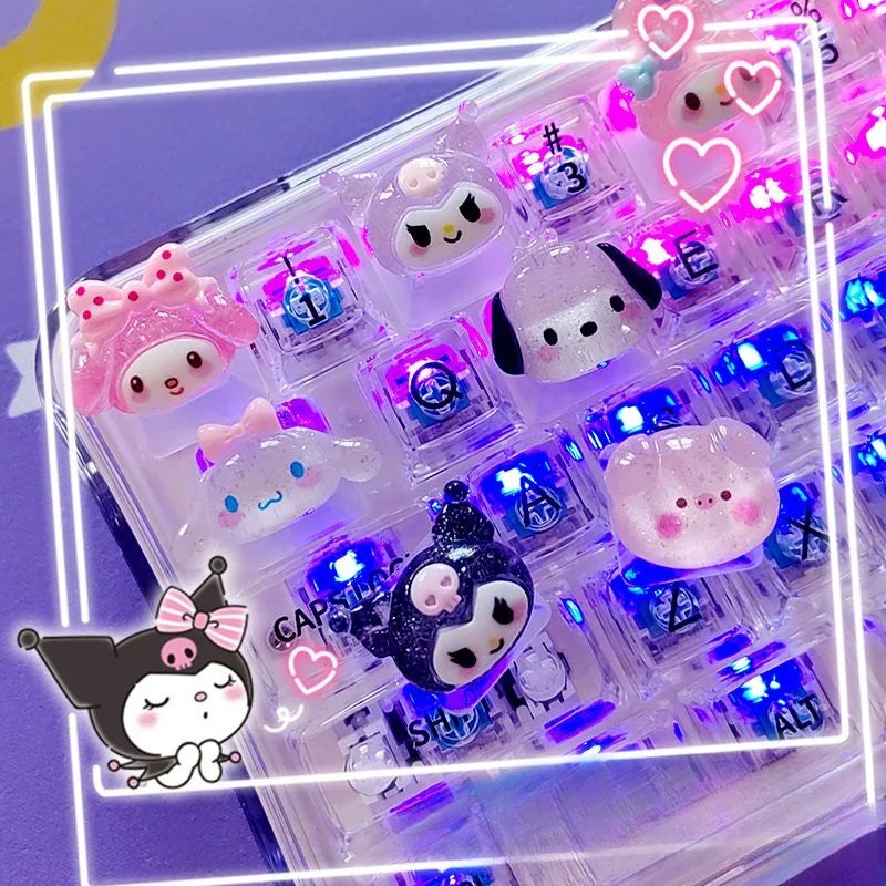 Sanrio Character Artisan Keycaps – Handmade Resin Keycaps for Mechanical Keyboards by KlickieKeyz