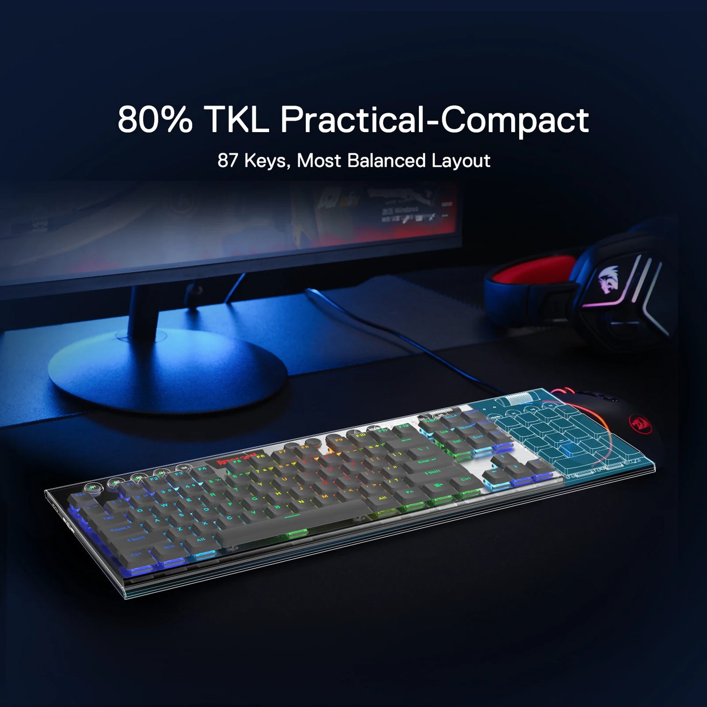Redragon HORUS TKL K621 Low Profile Mechanical Keyboard – Redragon | Hosted by KlickieKeyz