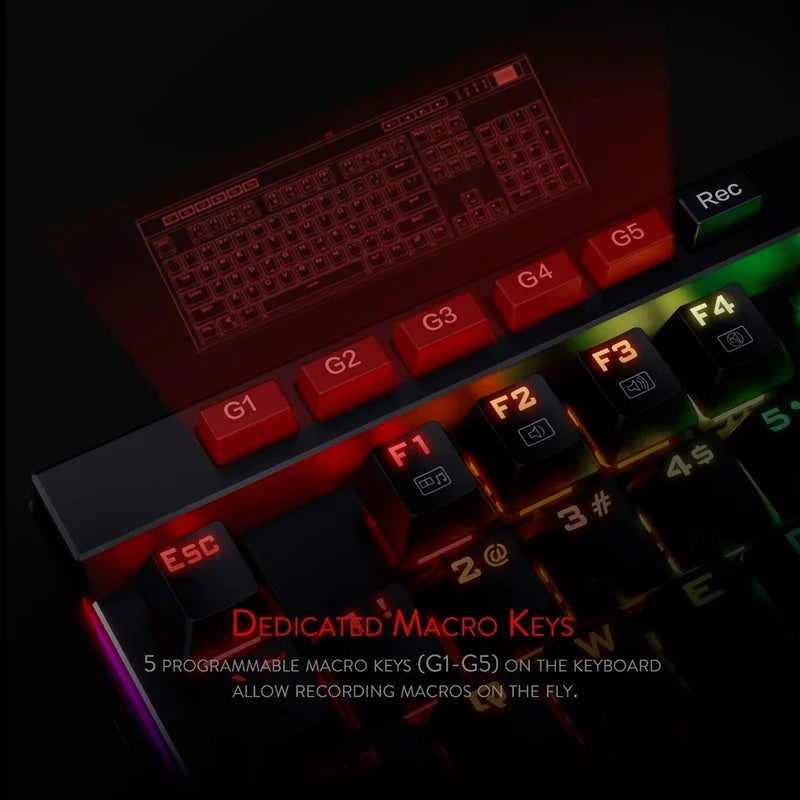 Redragon VATA K580 RGB Mechanical Gaming Keyboard – Redragon | Hosted by KlickieKeyz