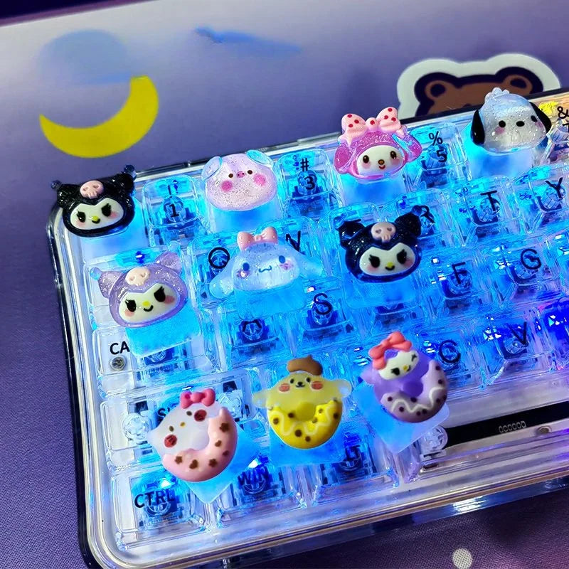Sanrio Character Artisan Keycaps – Handmade Resin Keycaps for Mechanical Keyboards by KlickieKeyz