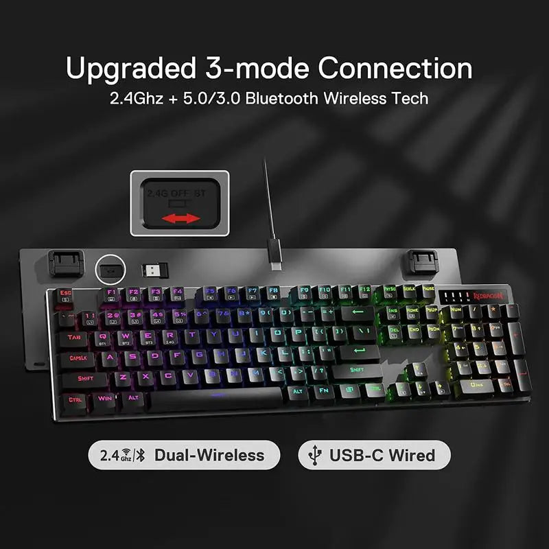 Redragon DHARMA PRO K556 PRO – Aluminum Mechanical Keyboard Hosted by KlickieKeyz