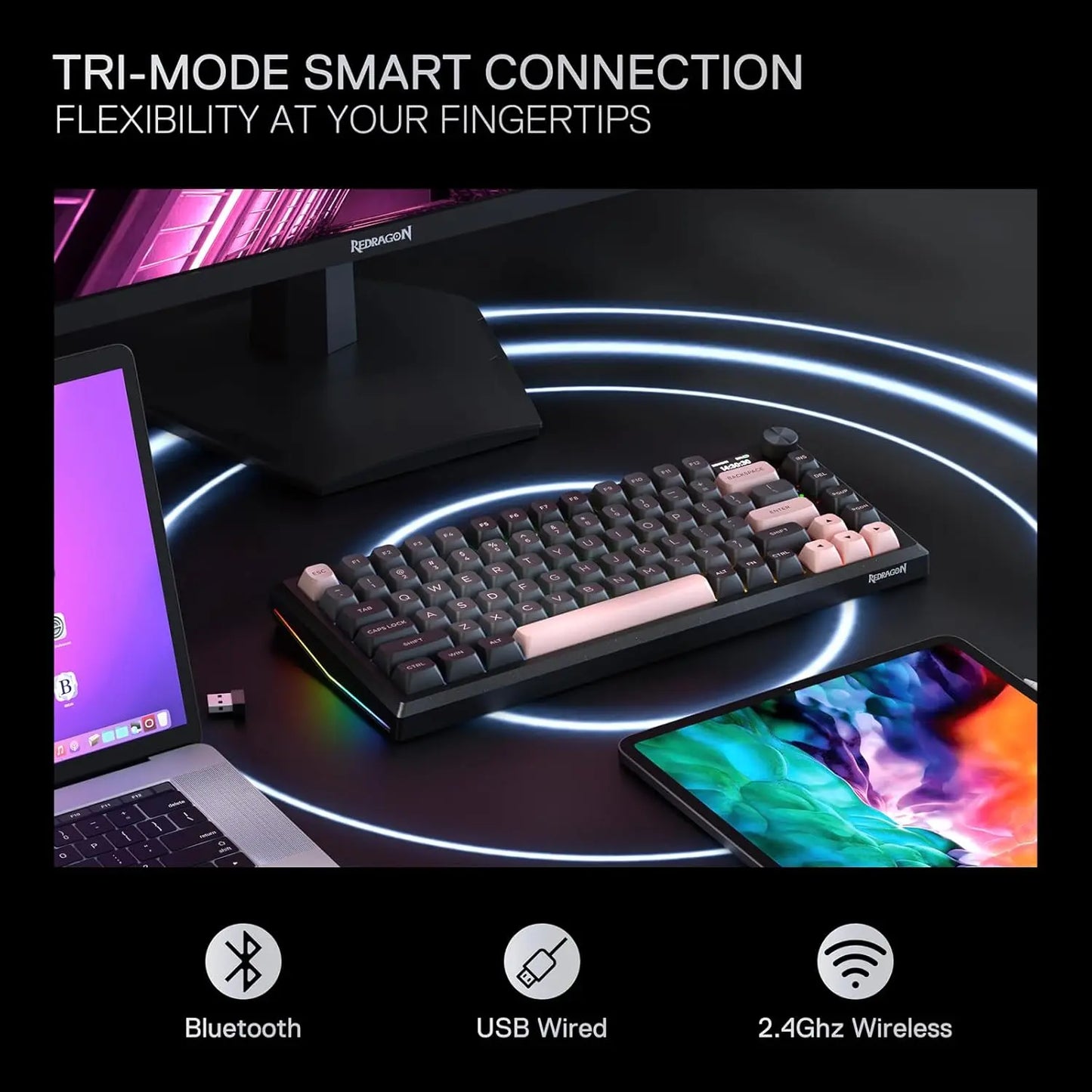 Redragon ECLIPSE K720 PRO CNC Aluminum Gaming Keyboard – Premium Full-Size Mechanical by Redragon | Hosted by KlickieKeyz