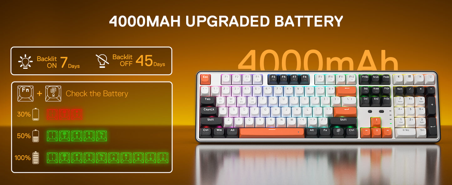 Redragon WYVERN K689 PRO Mechanical Keyboard – 3-Mode 104-Key Full Size by Redragon hosted by Klickiekeyz