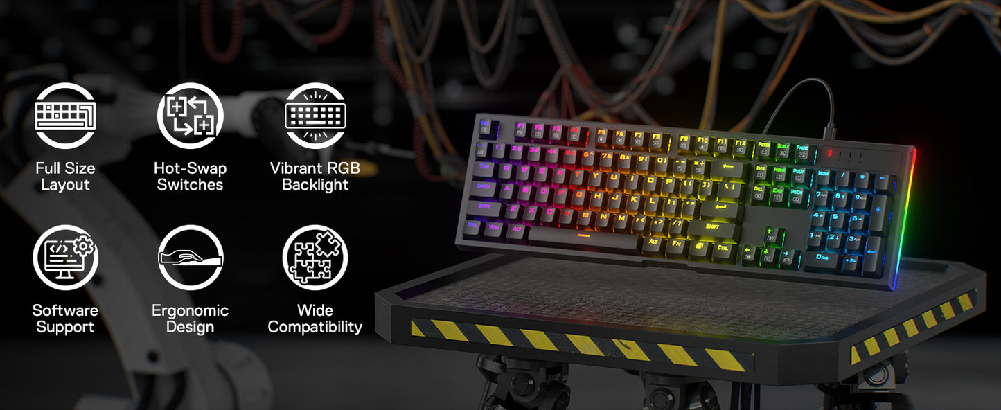 Redragon ARGO K670 – Full-Size Wired Mechanical Keyboard hosted by KlickieKeyz
