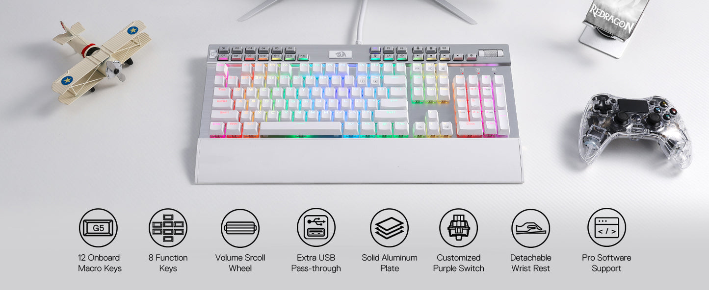 Redragon YAMA K550 – Full-Size Mechanical Keyboard hosted by KlickieKeyz