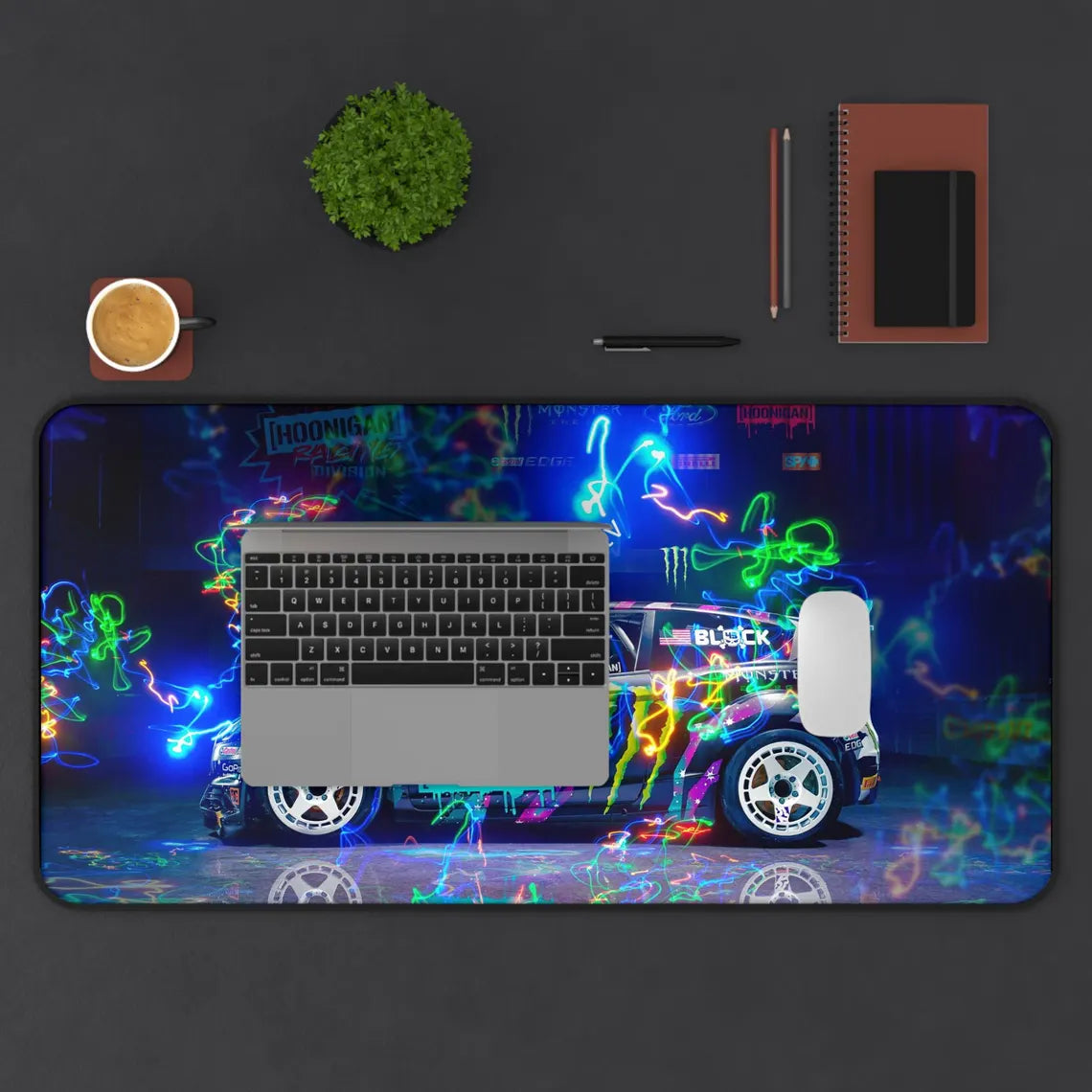 Ken Block’s Ford Fiesta Hoonigan XL Gaming Mouse Pad – Rally Legend Desk Mat by Klickiekeyz