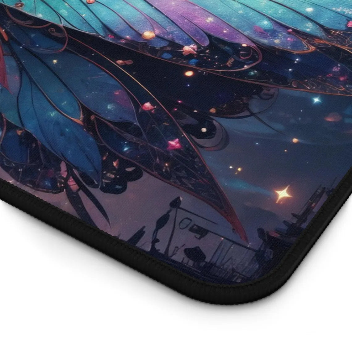 Beautiful Anime Girl Fantasy Rainbow Fairy Desk Mat – Enchanting XL Gaming Mouse Pad by KlickieKeyz