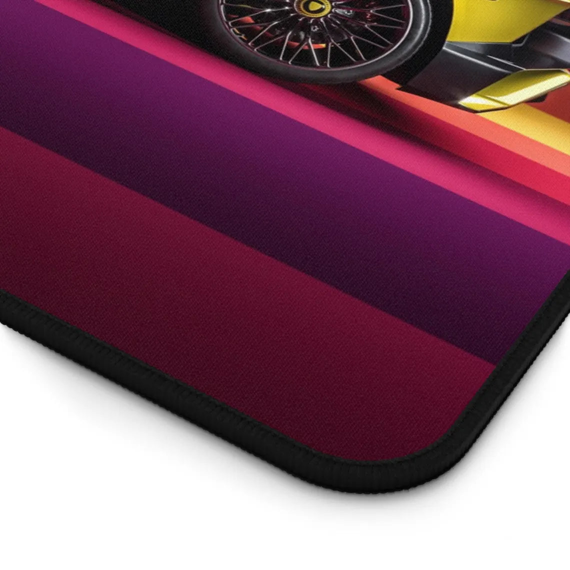 Yellow Lamborghini Desk Mat – Neon Dream Desk Mat by KlickieKeyz