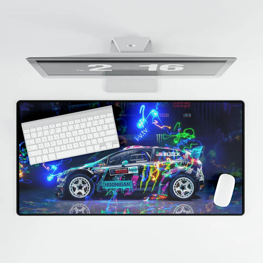 Ken Block’s Ford Fiesta Hoonigan XL Gaming Mouse Pad – Rally Legend Desk Mat by Klickiekeyz