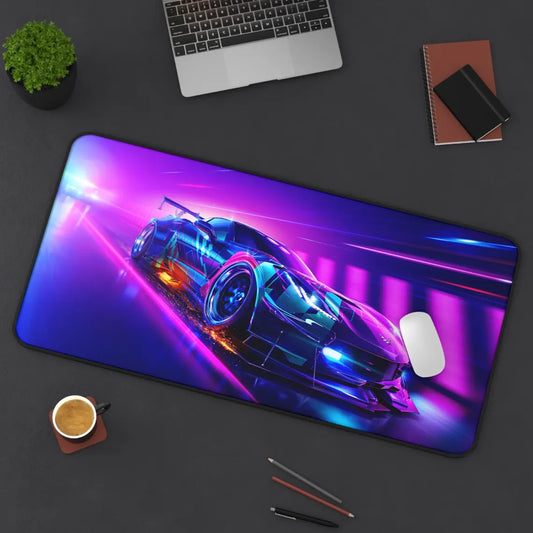 Pink & Purple Chevy Corvette XL Gaming Mouse Pad – High-Performance Desk Mat by Klickiekeyz