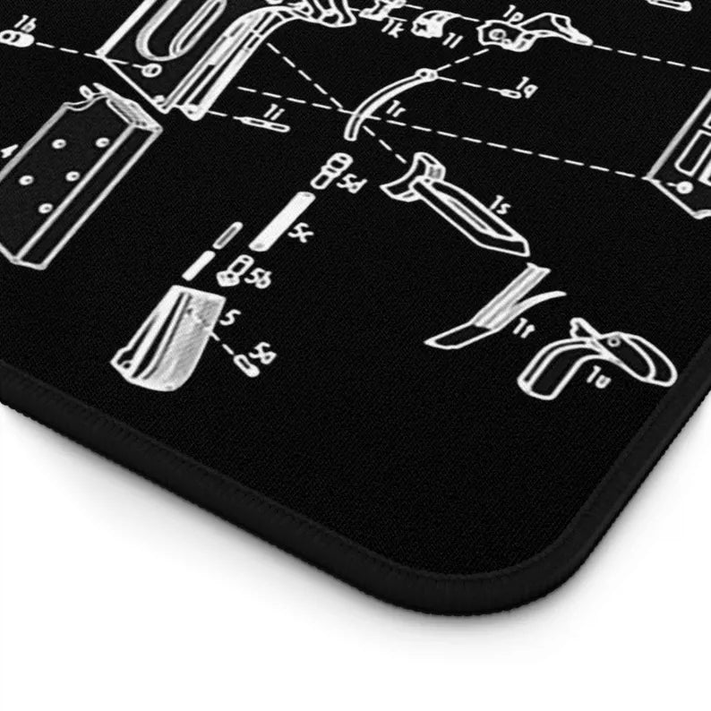 1911 Gun Parts Schematic Desk Mat – Cleaning and Maintenance Reference Mat by KlickieKeyz